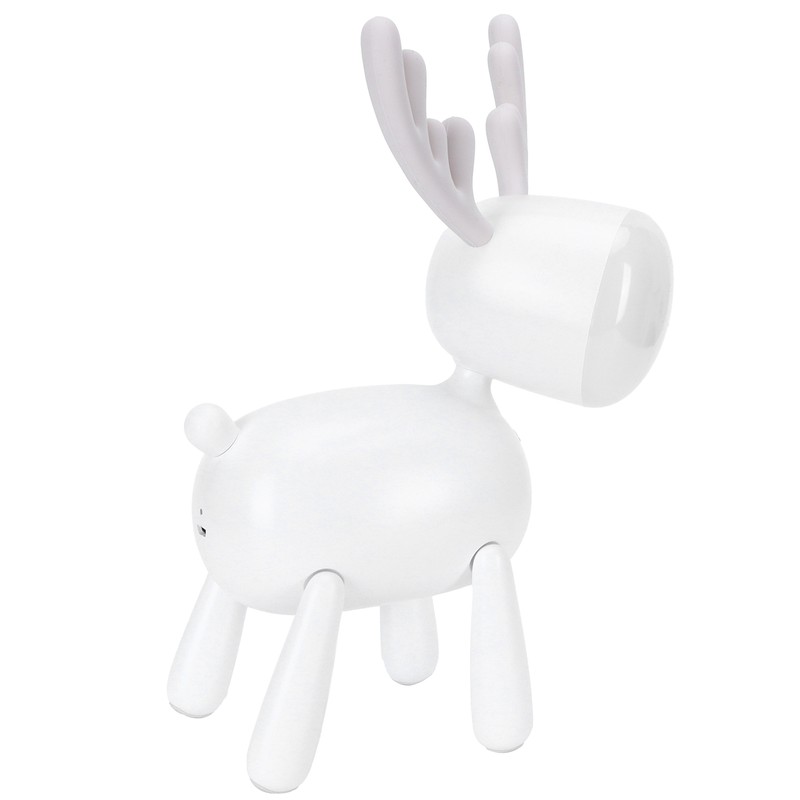 LED Night Light Cartoon Deer Shaped Table Lamp 1200mAh USB
