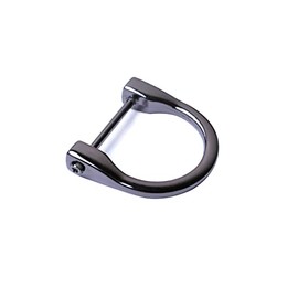 Bobeey 4pcs 1 Inch D-Rings Horseshoe Shape, U Shape, Screw in Shackle DIY Leather Craft Purse Keychain Accessories BBC6 (1'', Black Gun)