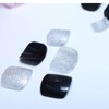 Yienate False Nail for Toes, Chic Exquisite Bride Black Bling