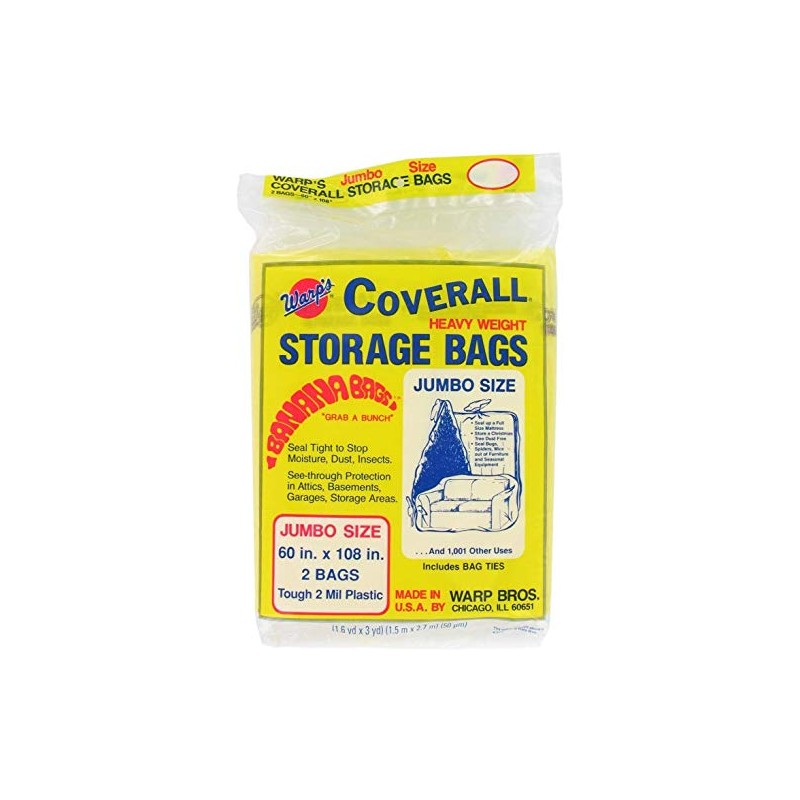 Warp's Storage Bags Banana Bags, Jumbo 60 x 108 in.,