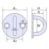 Himejiya RI-6 Stainless Steel Round Eye #6 (Nominal 0.2 inches