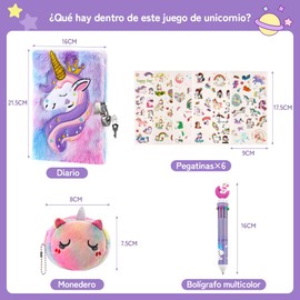 NIERBO Diario de para niñas con candado y llaves, diario difuso Tie-Dye, cuaderno de tapa dura con forro secreto para niños, 160 páginas