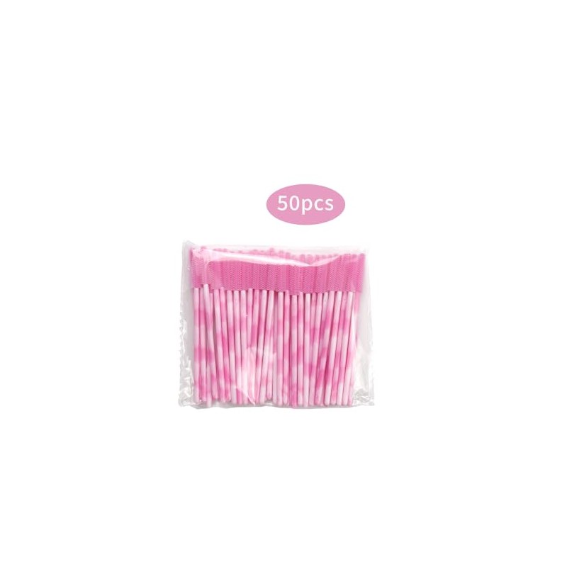 50Pcs Varita de Máscara de Silicona, Cepillos Desechables para Pestañas,