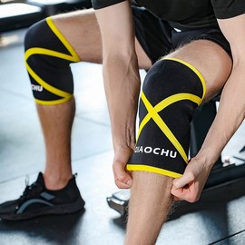 QIAOCHU Compression Knee Sleeve (XXL, Yellow)