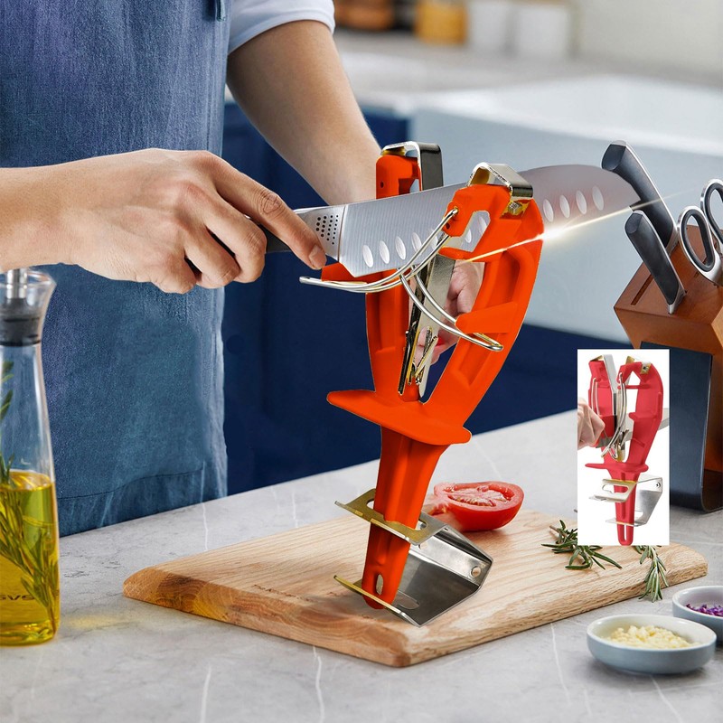 BSFRNF Stainless Steel Knife Sharpener Tool with Bracket, Maintenance Sharpening