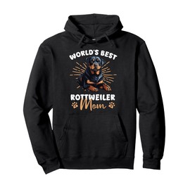 Rottweiler Groovy World's Best Rottweiler Mom Pullover Hoodie