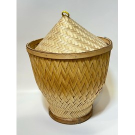 High Quality Sticky Rice Steamer Basket and Lid, Woven Bamboo