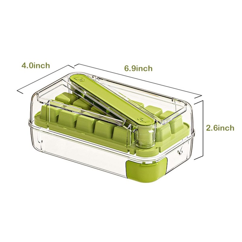 Ice Cube Tray Lid and Bin,Ice Trays for Freezer Easy