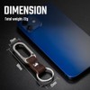 KeyUnity KM02 Titanium Belt Clip Carabiner Leather Keychain Holder with