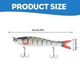 Pack of 5 Fishing Lures, Artificial Bait, Pike Crankbait, Fish Bait for Zander, Perch, Trout, Wobbler, Swimbait, Fishing Lure, Fishing Set, Freshwater Saltwater Fishing Accessories, Fishing Gifts for