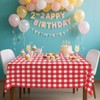 4 Pcs Red Plaid Tablecloth Plastic Red and White Checkered