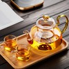 Large Capacity Glass Teapot with Removable Infuser, Stovetop Safe, Thickened