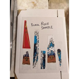 Williams Bally Black Rose Pinball Machine 6 Piece Ramp Decal Set