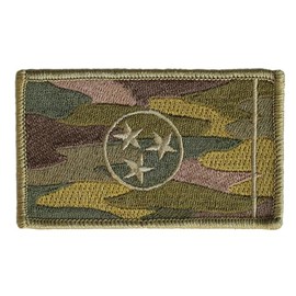 Patchtown Camo Subdued Tennessee State Flag Patch 3.375" x 2" (Hook-Fastener)
