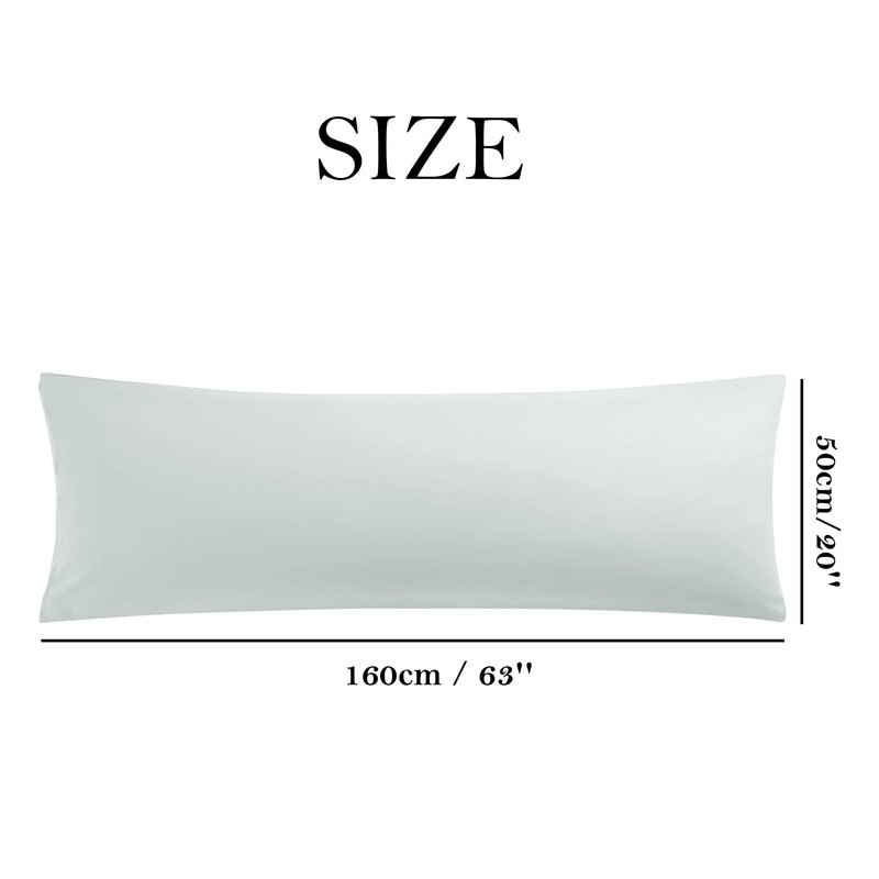 PiccoCasa Body Pillow Cover Envelope Microfiber Solid Scandinavian Long Pillow