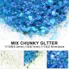 24 Pcs Sparkly Glitter for Crafts, Tumbler & Nail Design,