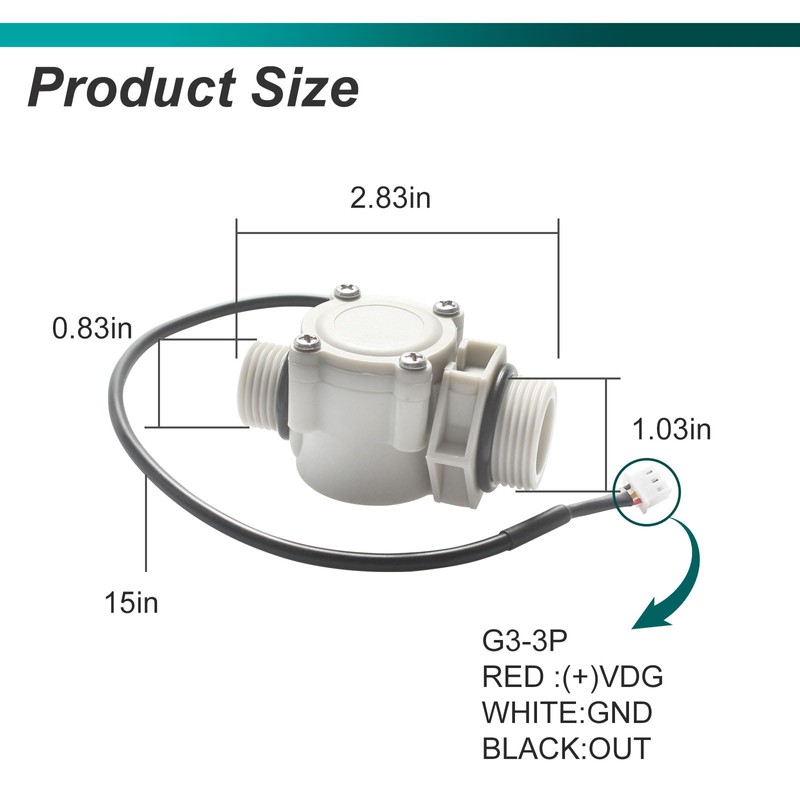 Tankless Water Heater Flow Sensor for EcoSmart, Fits for ECO