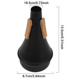 TANCUDER Trumpet Mute Aluminium Alloy Trumpet Silencer Trumpet Straight Mute Black Trumpet Mute Trumpet Practice Silencer for Trumpets