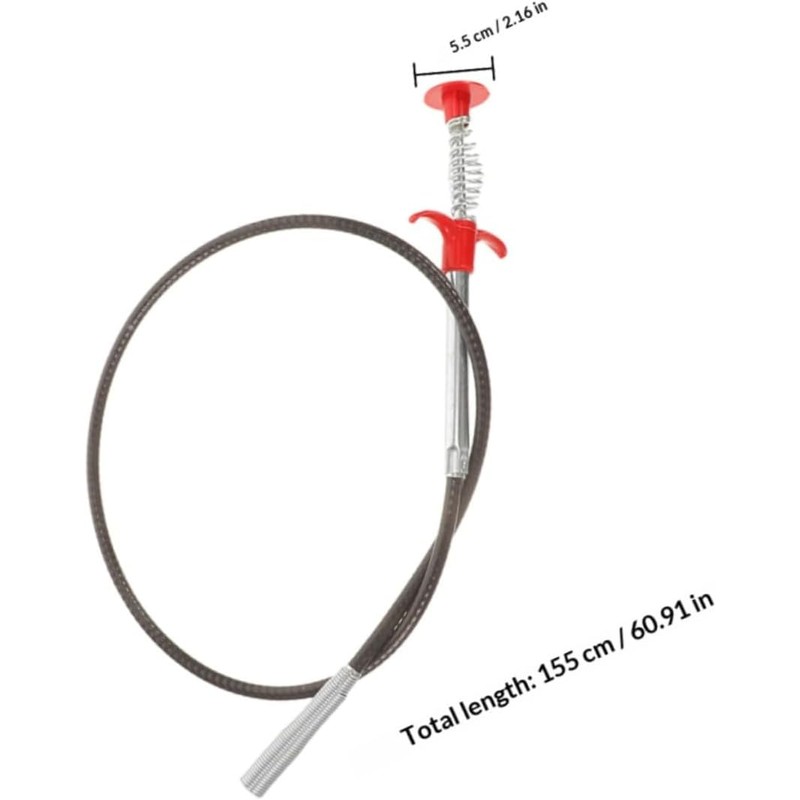 Desatascador de Tuberías Garra Flexible Manual de Acero Inoxidable