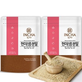 Incha Domestic brown rice powder 1kg (500gX2 packs) / 인차국내산 현미 분말 가루 1kg (500gX2팩)