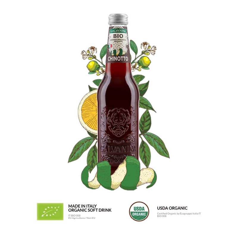 Galvanina - Chinotto - Premium Organic Italian Sparkling Fruit Beverage