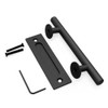 CCJH 30cm Modern Black Sliding Door Handle