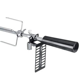 Electric BBQ Grilling Rotisserie Spit Roaster Charcoal Motor Rod Kit with Meat Forks for Pig Chicken Beef Battery Type