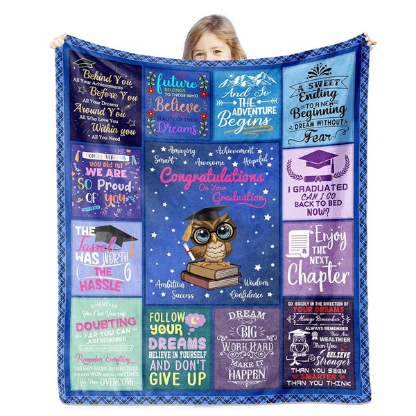 Joyesplay Graduation Blanket,Graduation Gifts for Her Him,Suitable for High School