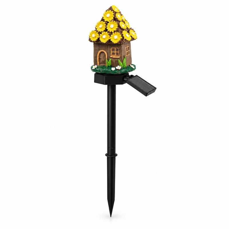 Solar Fairy House LED Garden Stake Lights, Automatic Outdoor Decorative