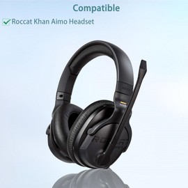 HAIZEEN Ear Pads Compatible with Roccat Khan Aimo Headset Ear Pads Replacement Cushion (Protein Leather/Memory Foam)