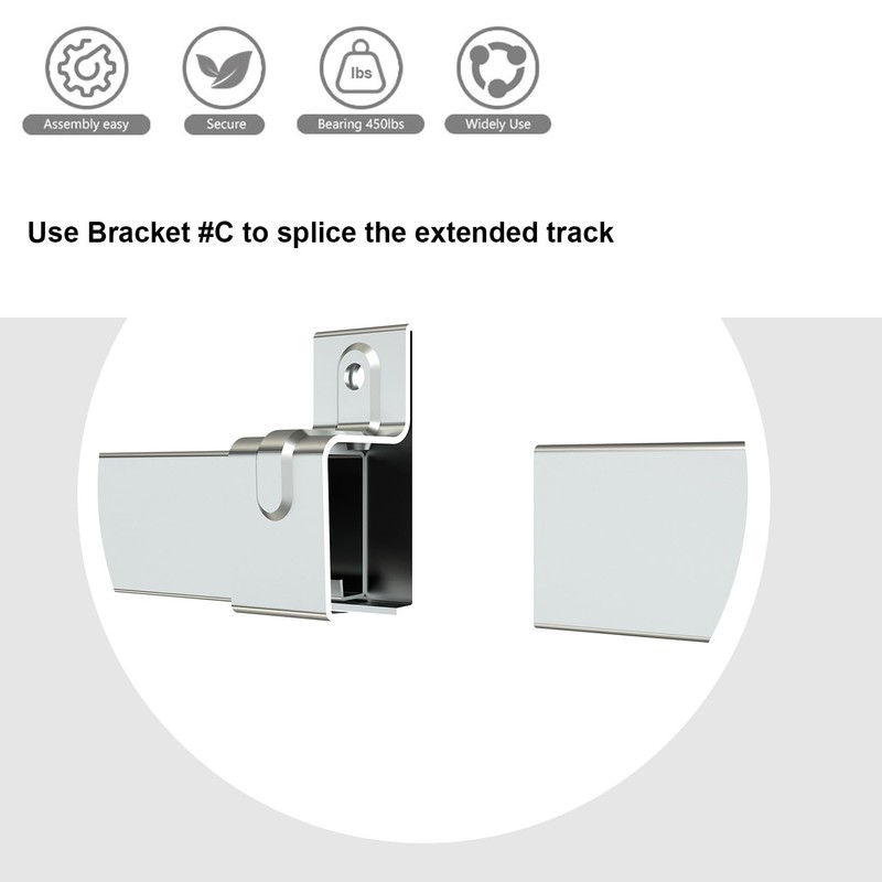 HARDJULAN 4FT Heavy-Duty Galvanized Steel Box Rail with 2 X