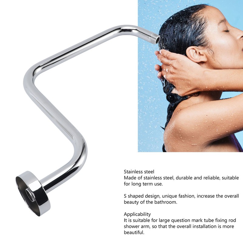 Shower Arm Stainless Steel Shower Arm with Flange S Shape