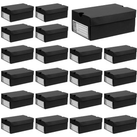 24 Pack Mini Sneaker Boxes for Party Favors 6.1 x 3.9 x 2.6 Inch Mini Shoe Gifts Boxes for Candies Cookies Snacks Sports Small Gift Case with Label for Wedding, Holiday, Birthday Party Favor (Black)