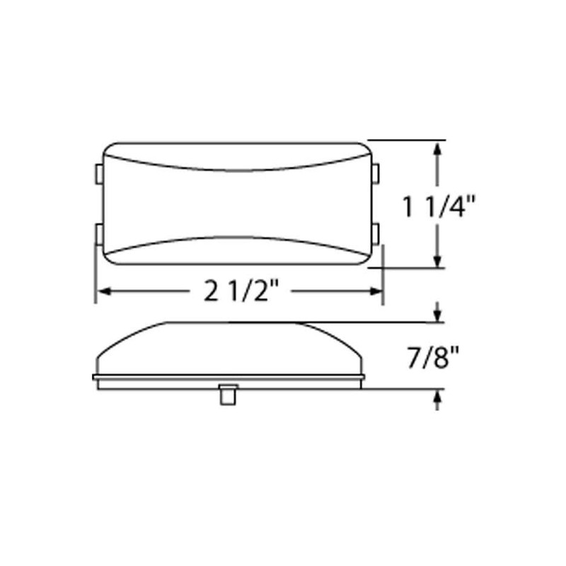 Amber 6 LED 2.5" Truck Trailer RV Side Marker Clearance