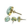 AMOYSTONE Natural Crystal Drawer and Pulls Kitchen Cabinet Knobs 4pcs