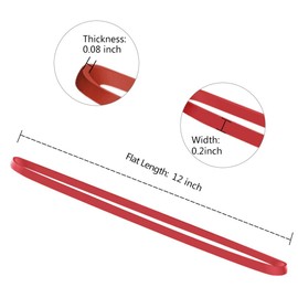 Coopay 12 Inches Extra Large Rubber Bands, 30 Pieces Heavy Duty Trash Can Band Bulk, Strong Elastic Bands for Office Supply School Home, Garbage Cans, File Folders (Red)