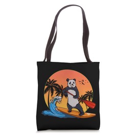 Funny Panda Paddleboarding Stand Up Paddleboard SUP Board Tote Bag