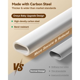 Baby Bed Rail Guard for Toddlers, Reinforced 39in Toddler Bed Rails for Twin Bed with Height Adjustable, Extral Tall Child Safety Side Railing Guards/Bedrail for Kids, White/Grey, 1 Side 39" Lx28 H