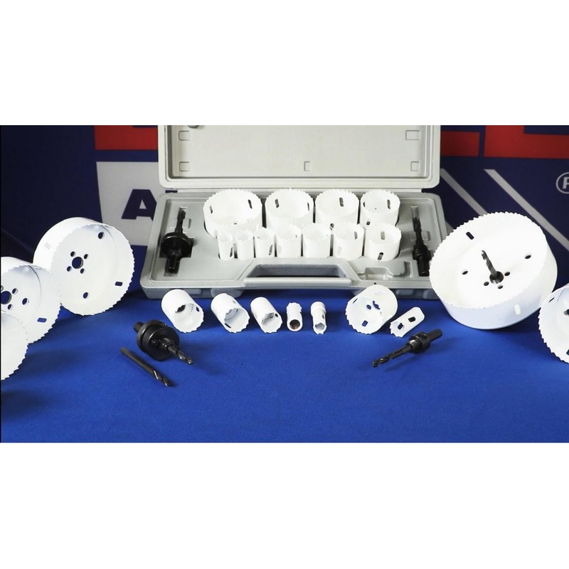 Drill America 8 Piece Electrician Bi-Metal Hole Saw Kit, Hole