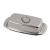Fox Run Stainless Steel Double Butter Dish With Lid, 2
