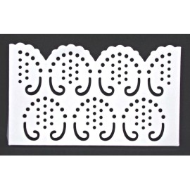 Handmade Curly Pocket White Die Cuts 5 pcs using Anna Griffin die Pretty Pocket Handmade