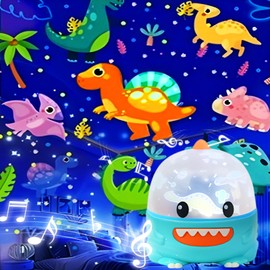Dinosaur Night Light Projector,135 Effects 27 Films Night Light Projector for Kids,Star Projector with 360°Rotation,Dinosaur Toys for Kids,Boys Room Decor, Educational Gifts