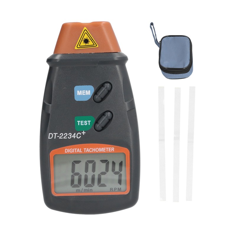 DT2234C+ Digital Laser Tachometer High Accuracy Non Contact Speedometer for