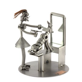 Steelman24 I Nuts and bolts sculpture Dog Hairdresser I Handmade ornaments I Made in Germany I I Metal figurine