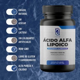 Ácido Alfa Lipoico 100 Cápsulas Naima para Energía y Bienestar Físico y Mental                                                                        