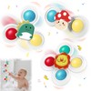 Tapvai Pack of 3 Suction Cup Toy Baby, Spinner Baby