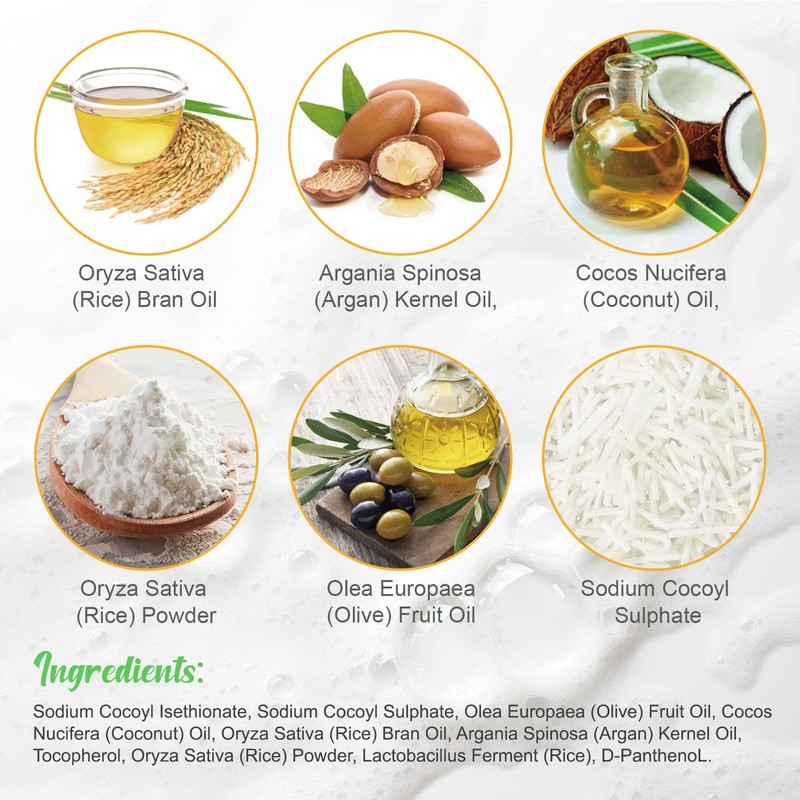 Rice Water for Hair Shampoo Bar Solid Shampoo Against Hair