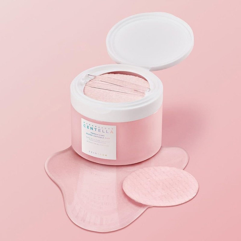 Skin1004 Madagascar Centella Poremizing Clear Ampoule Pad, Minimizador de Poros,