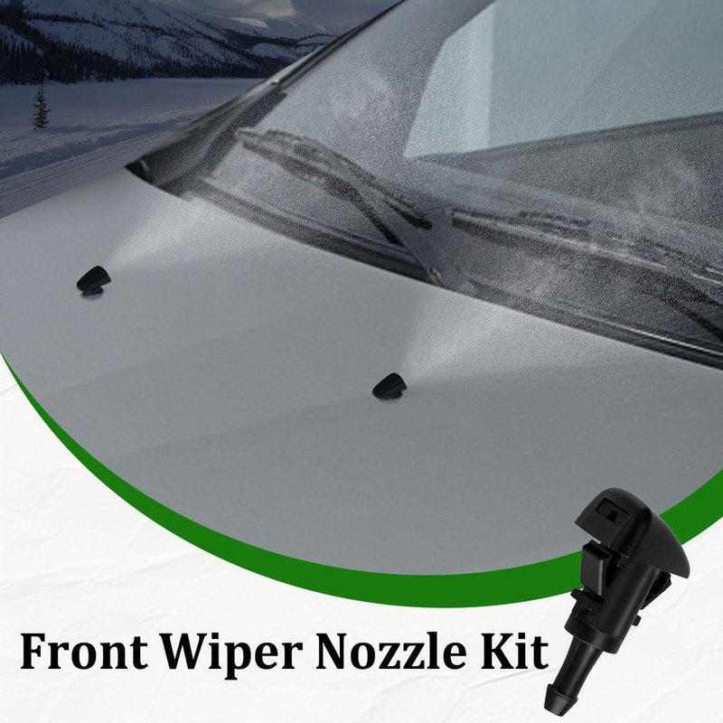 Tecledsn 2PCS Front Windshield Washer Nozzles, Washer Nozzle Kit, Washer