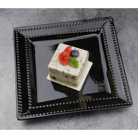 Lorenxo Imports Beaded Stoneware 16 Piece Dinnerware Set, Service for 4 Black